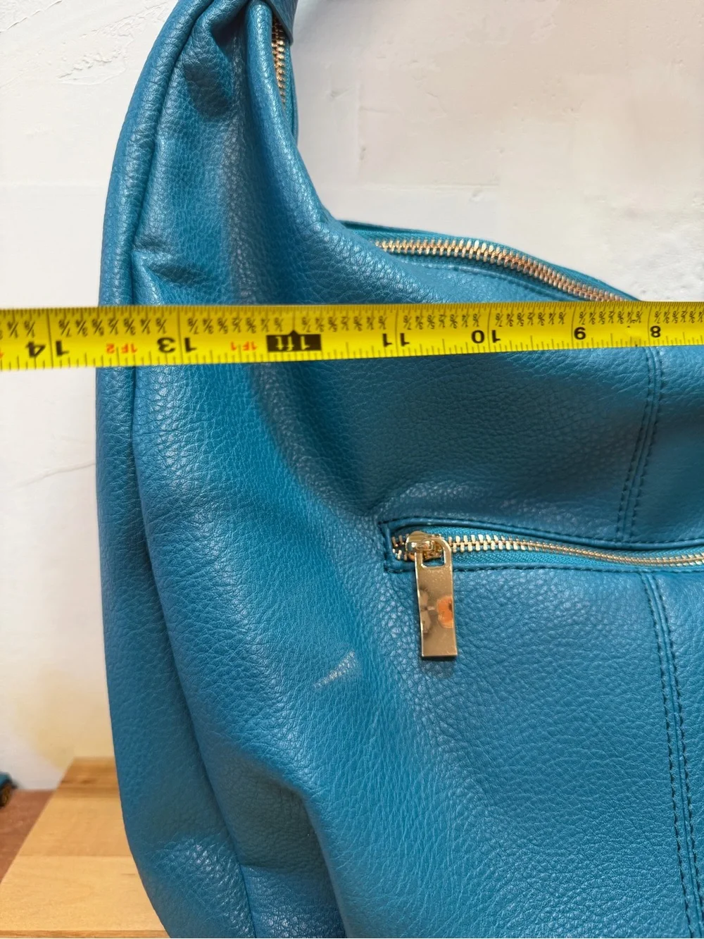 Le miel Teal Braided-Handle Hobo Tote Bag - Women